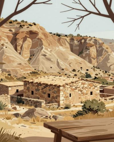 AI-generated illustration of Bale Olive Groves
