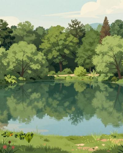 AI-generated illustration of Biljsko Jezero