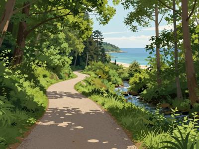 AI-generated illustration of Carmen Sylva Forest Promenade