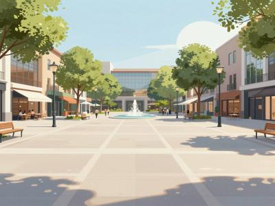 AI-generated illustration of Central Square Of Velika Gorica