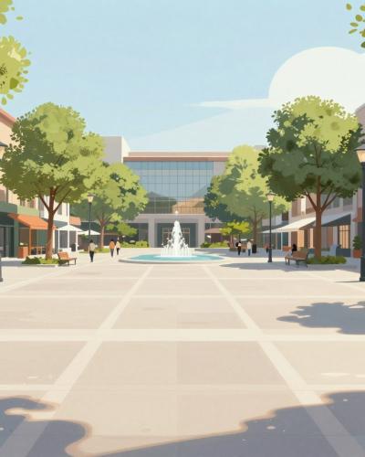 AI-generated illustration of Central Square Of Velika Gorica