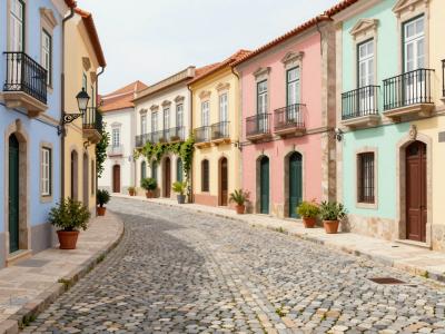 AI-generated illustration of Cobbled Streets Of Varaždin