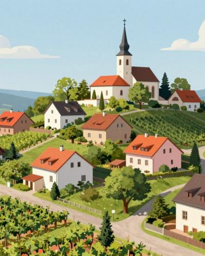 AI-generated illustration of Črni Vrh