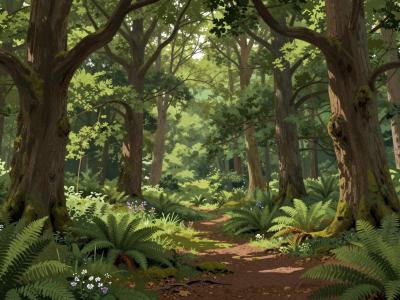 AI-generated illustration of Danube Forests At Zlatna Greda