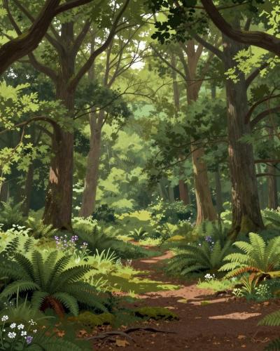 AI-generated illustration of Danube Forests At Zlatna Greda