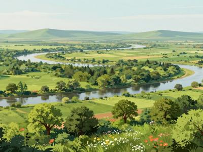AI-generated illustration of Exploring Natural Landscapes Of Baranja