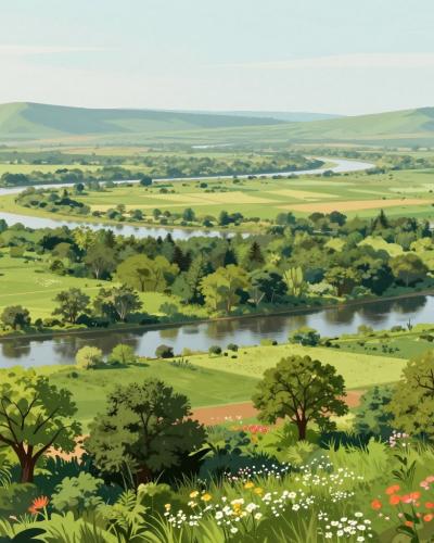 AI-generated illustration of Exploring Natural Landscapes Of Baranja