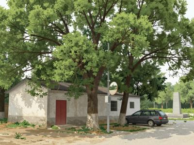 AI-generated illustration of Gornja Sela