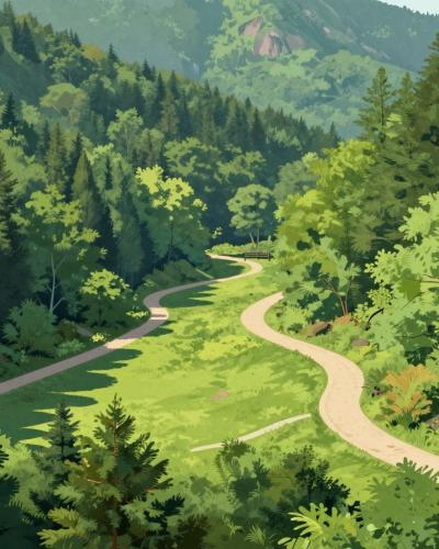 AI-generated illustration of Gorski Park Kupjak