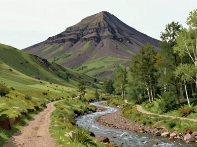 AI-generated illustration of Hiking Trails
