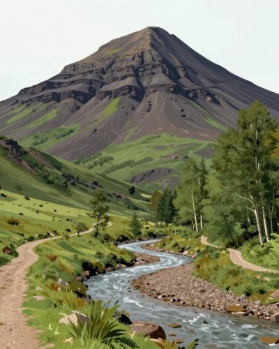 AI-generated illustration of Hiking Trails