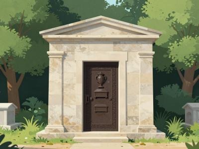 AI-generated illustration of Hum Cemetery and Chapel