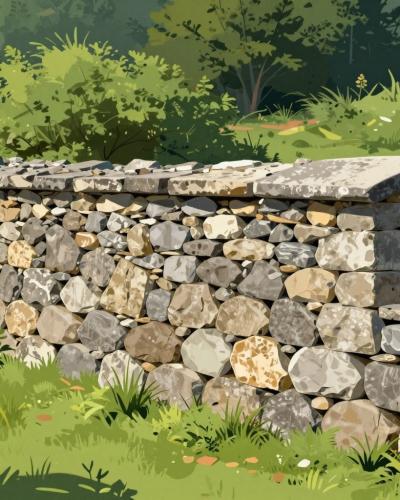 AI-generated illustration of Island Pathways and Stone Walls