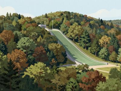 AI-generated illustration of Japlenški vrh park-forest
