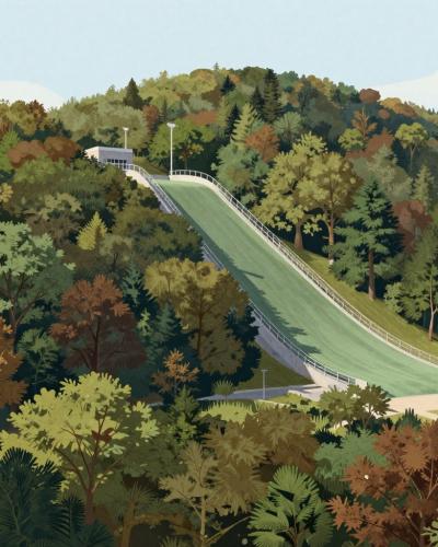 AI-generated illustration of Japlenški vrh park-forest