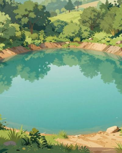 AI-generated illustration of Jezero Orahovica (Orahovica Lake)