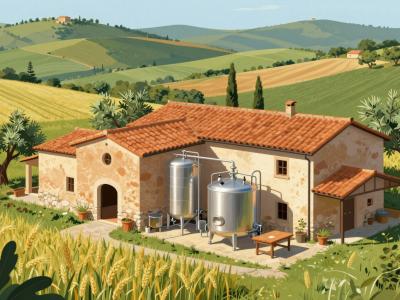 AI-generated illustration of Kampanjola Brewery