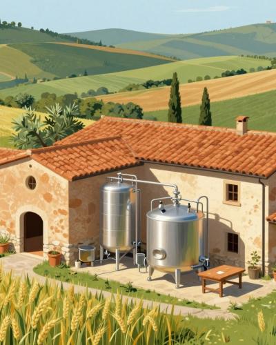 AI-generated illustration of Kampanjola Brewery