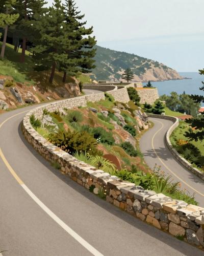 AI-generated illustration of Kastav Promenades and Cycling Trails