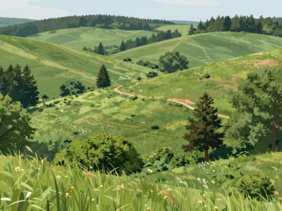 AI-generated illustration of Ključić Brdo Recreation Area