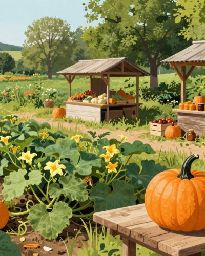 AI-generated illustration of Lenac Farmers Market