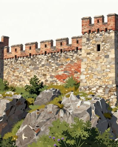 AI-generated illustration of Lobor Castle Ruins (Ruševine dvorca Lobor)