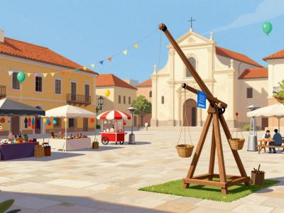 AI-generated illustration of Local Squares of Čakovec