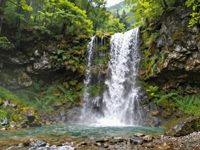 AI-generated illustration of Lukovdol Waterfall