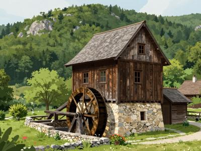 AI-generated illustration of Majsec's Mill