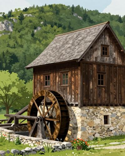 AI-generated illustration of Majsec's Mill