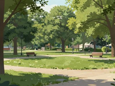 AI-generated illustration of Park Otok ljubavi - Vatrogasni Dom Draše
