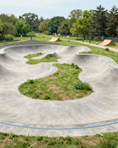 AI-generated illustration of Pump Track