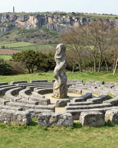 AI-generated illustration of Rock Sculptures and Labyrinths