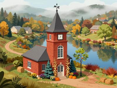 AI-generated illustration of Sanjiva Dolina (Sleepy Hollow)
