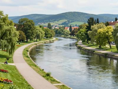 AI-generated illustration of Sava River Walks In Slavonski Brod