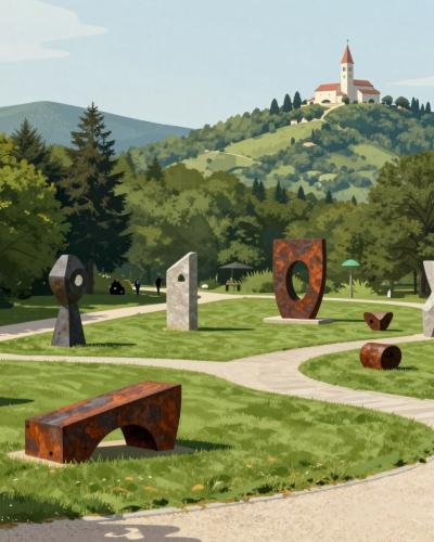AI-generated illustration of Sculpture Park Marija Bistrica