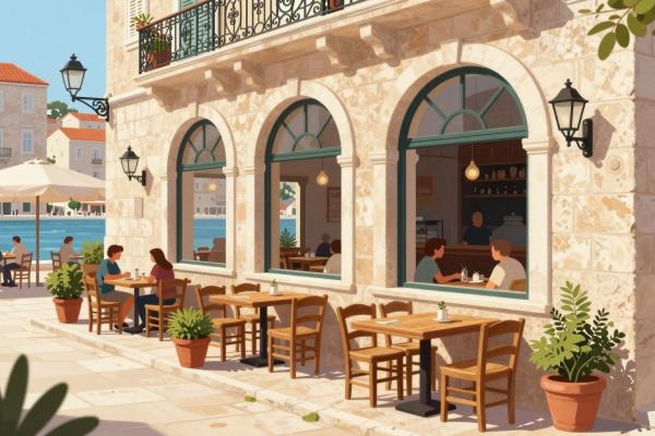Sit And Drink At A Café In Split