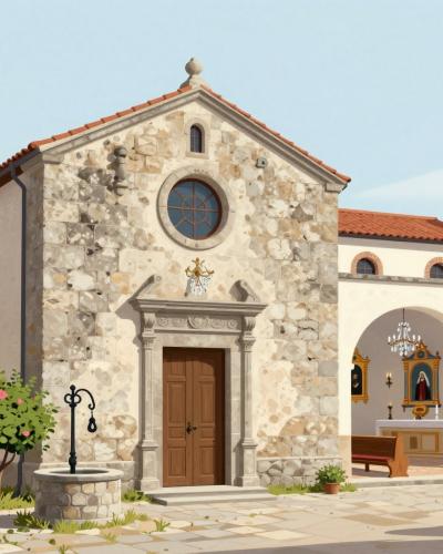 AI-generated illustration of St. Anastasia Church (Crkva svete Stošije)