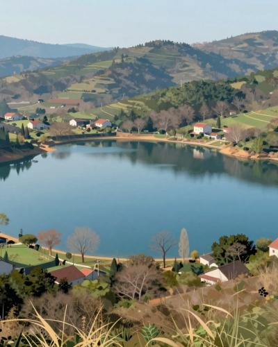 AI-generated illustration of Švica Lake