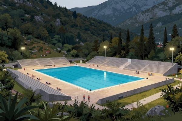 Torch-lit Swimming Pool (Gradski Bazen Delnice)