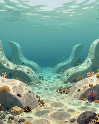 AI-generated illustration of Underwater park Punat