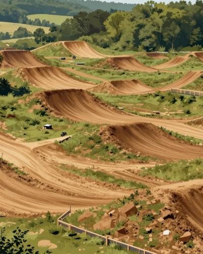AI-generated illustration of Vučak Motocross Track