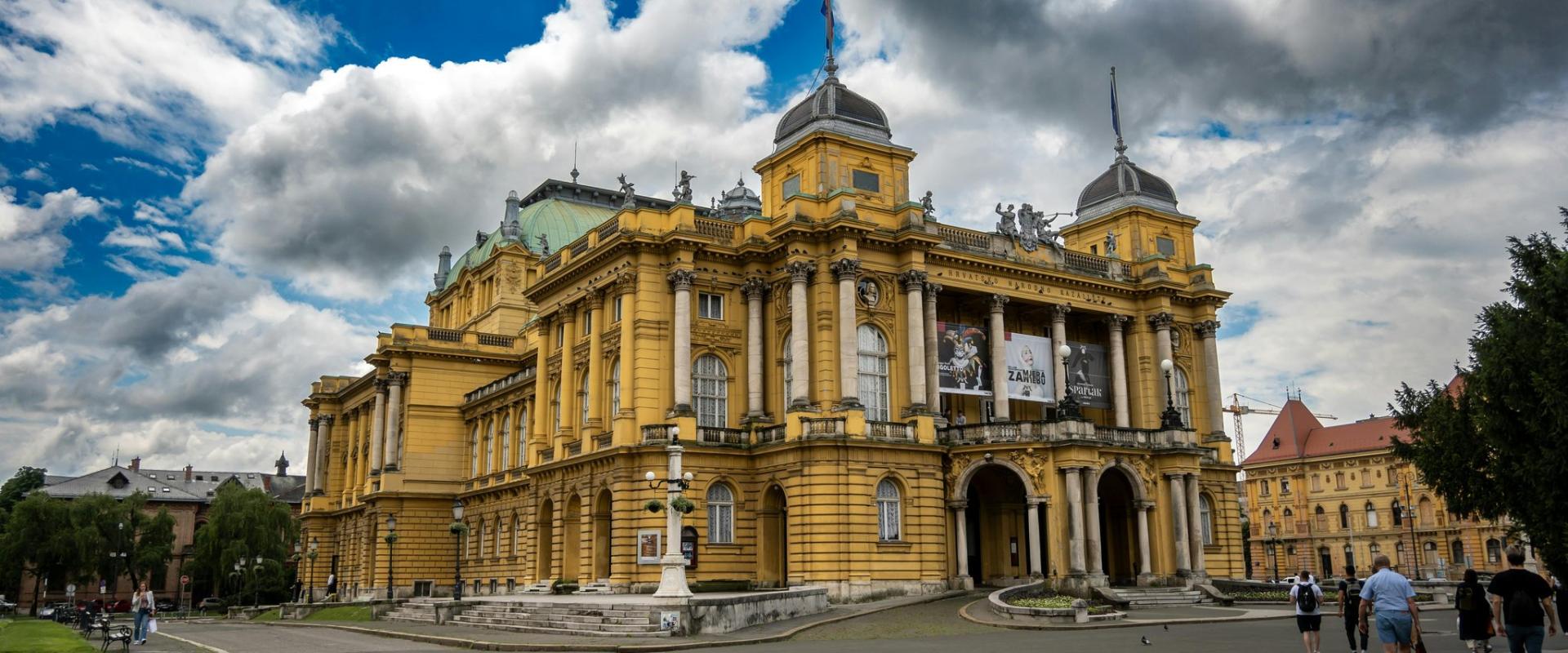 Explore the architectural beauty of the Croatian National Theatre in Zagreb, Croatia.