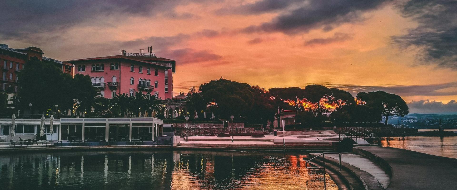a body of water with buildings along it