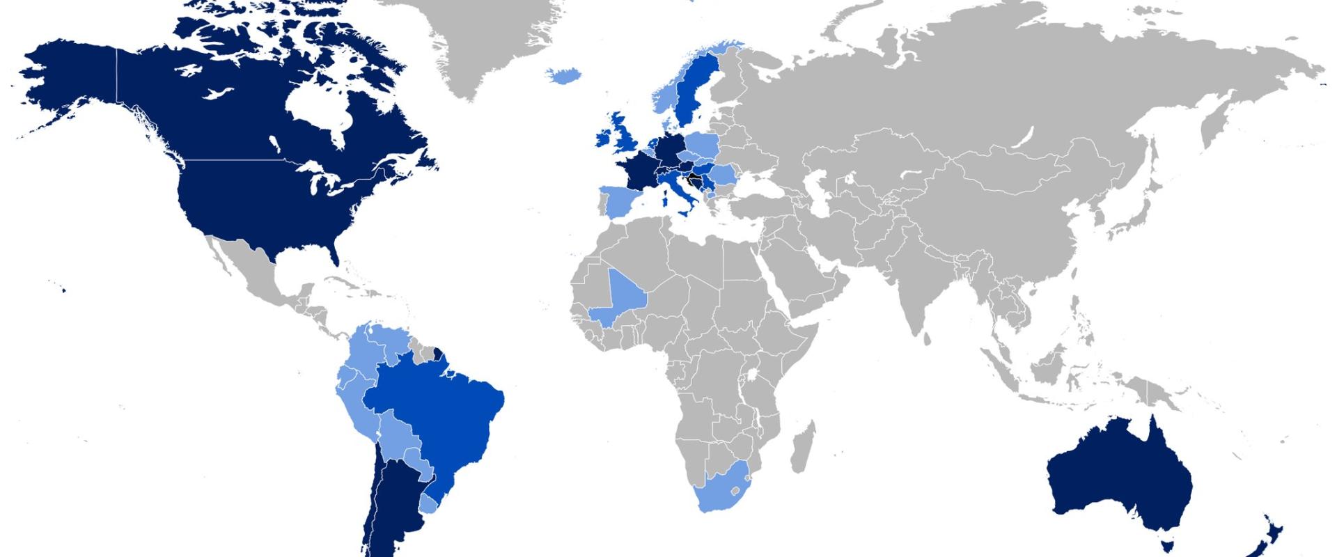 Map of the Croatian Diaspora in the World (2022)