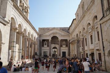 The Peristyle of Diocletian's Palace in Split