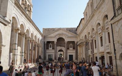 The Peristyle of Diocletian's Palace in Split