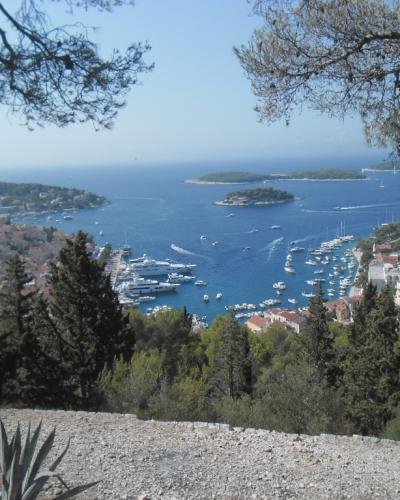 The Pakleni Islands seen from the hills above Hvar town