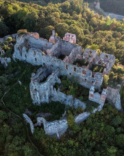 Ruins of Ružica Castle above Orahovica