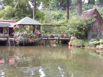 Mill houses over the water at Rastoke, central Croatia